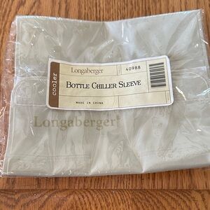 Longaberger Cream Bottle Cooler Sleeve